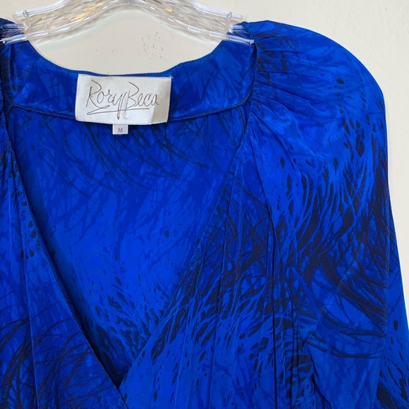 Rory Becca Silk Blue Cocktail Dress - Picture 6 of 8